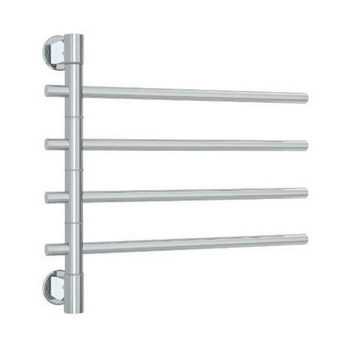 Thermogroup Thermorail Non-Heated Swivel Towel Rail 4 Bar 600 x 540mm Polished Stainless Steel [254398]