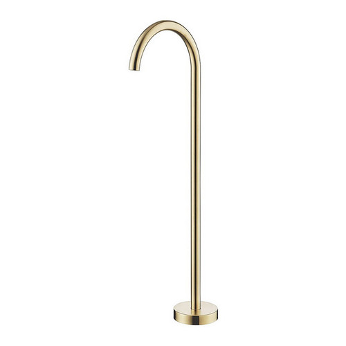 Kaya Floor Mount Gooseneck Push Fit Bath Spout 943mm PVD Urban Brass [202169]