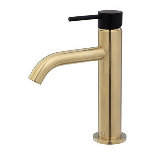 Kaya Basin Mixer PVD Urban Brass with Matte Black [201660]
