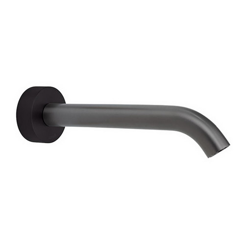 Kaya Wall Push Fit Basin/Bath Spout PVD Gun Metal with Matte Black 180mm Outlet [201793]