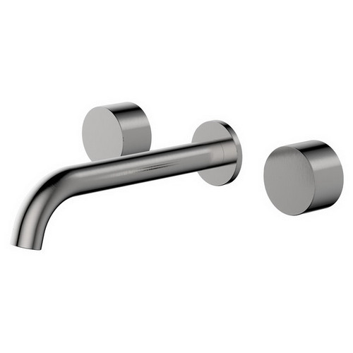 Kaya Wall Circular Basin/Bath Tap Set PVD Brushed Nickel 5Star [201883]