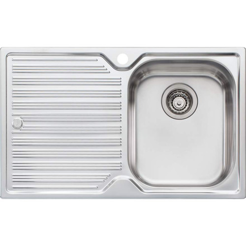 Diaz Single Bowl Topmount Sink with Drainer Right Bowl 1 Tap Hole [112986]