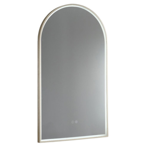 Arch 500 Vertical LED Lighting Mirror with Demister Brushed Brass Aluminium Frame [254982]