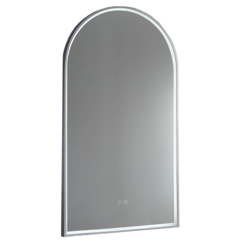 Arch 500 Vertical LED Lighting Mirror with Demister Gunmetal Aluminium Frame [254984]