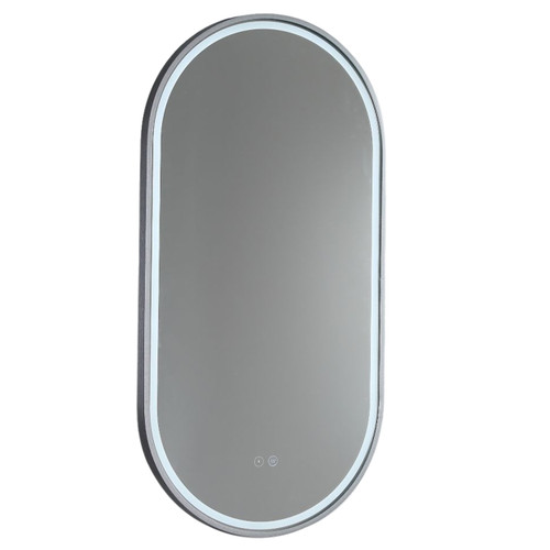Gatsby 460 Vertical LED Lighting Mirror with Demister Gunmetal Aluminium Frame [254998]