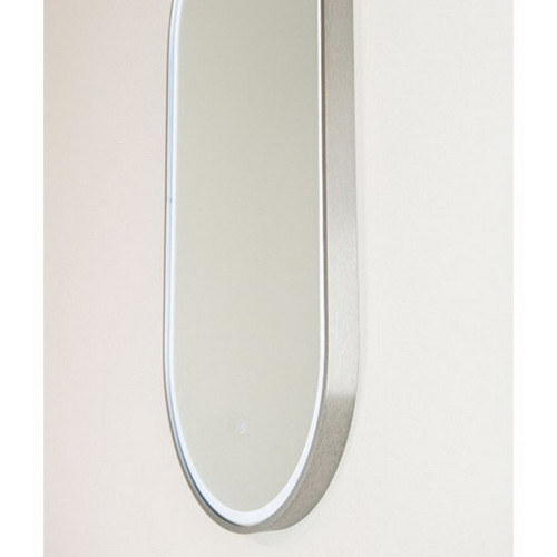 Great Gatsby 1200 Vertical LED Lighting Mirror with Demister Brushed Nickel Aluminium Frame [255003]