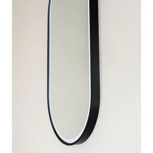 Great Gatsby 1200 Vertical LED Lighting Mirror with Demister Matt Black Aluminium Frame [255005]