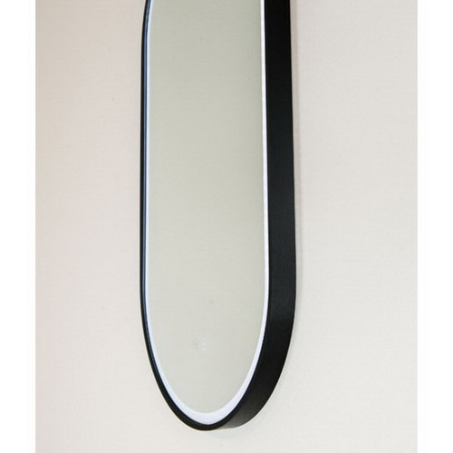Great Gatsby 1200 Vertical LED Lighting Mirror with Demister Matt Black Aluminium Frame [255005]
