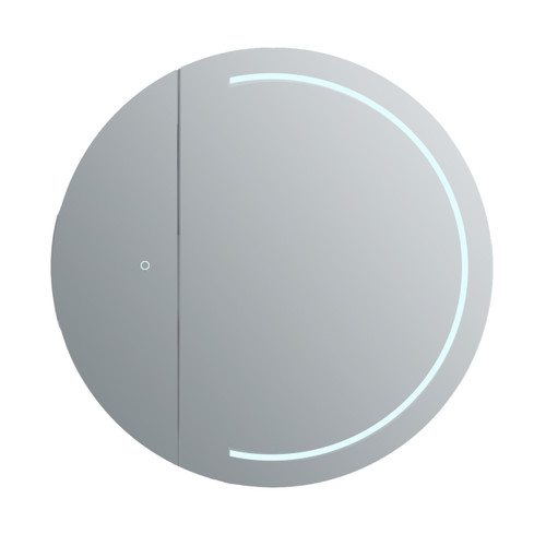 Pearl LED Mirror Cabinet 900mm 1 Single Sided Mirror Doors White Aluminium [255052]
