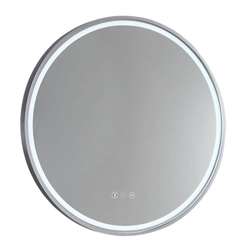 Sphere 600 LED Lighting Mirror with Demister & Bluetooth Speakers Brushed Nickel [255075]