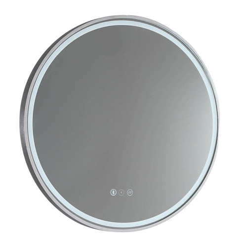 Sphere 600 LED Lighting Mirror with Demister & Bluetooth Speakers Gunmetal Aluminium Frame [255082]