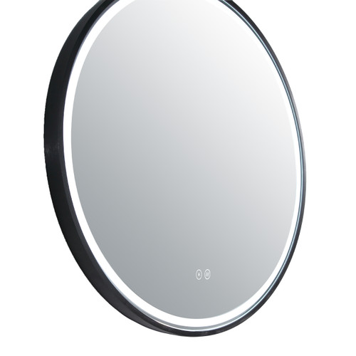 Sphere 800 LED Lighting Mirror with Demister Matte Black Aluminium Frame [255106]