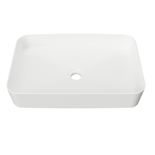 Quill 600mm Ceramic Basin Gloss White [254117]
