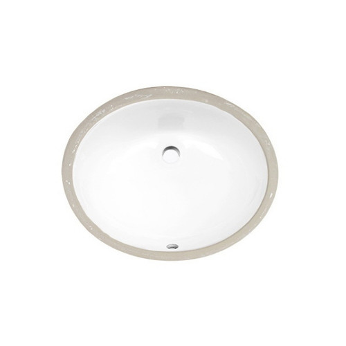 Novara 460mm Undermount Basin 5.2L Vitreous China High Gloss White No Tap Hole [254437]