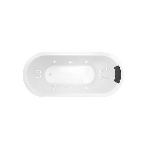Uno Dolce Vita Island Spa Bath 1700mm 168L 16 Jet with Remote Key Acrylic High Gloss White [254466]