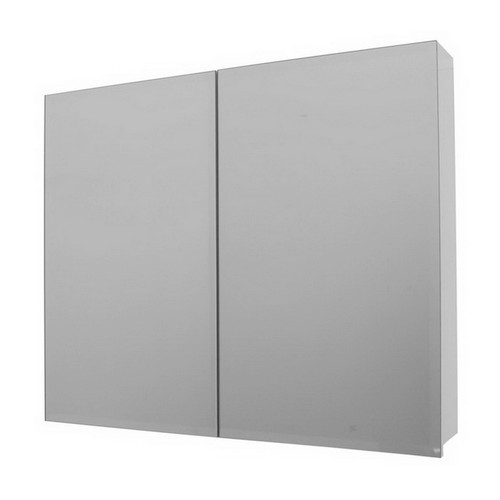 Florence 900 Glass White Mirror Wall Cabinet 2 Door [254539]