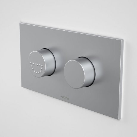 Invisi Series II® Round Dual Flush Plate & Raised Care Buttons (Plastic) Satin [114998]