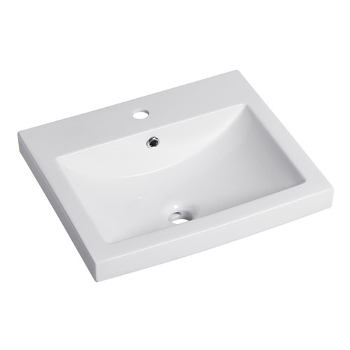 Projix Mk2 Amethyst II Semi Inset Basin 540mm x 460mm White 1 Tap Hole [157304]