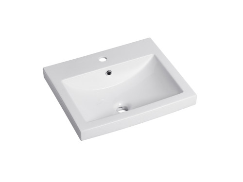 Projix MK2 Amethyst II Semi Inset Basin 540mm x 460mm White 1TH [157304]