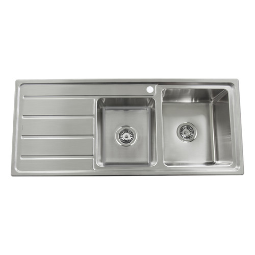 Projix 1 & 3/4 Right Hand Bowl Kitchen Sink Stainless Steel 1 Tap Hole [182112]