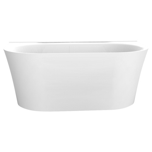 Alpha Back-to-Wall Freestanding Bath 1500mm White [153149]