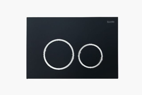 Round ABS Matt Black Flush Plate [203086]