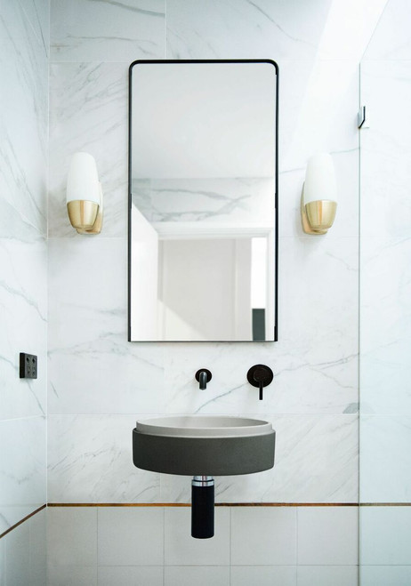 Basin/Bowl Stepp Round Wall Hung UHP Concrete (No P&W) 400 DIA 115H 10Kg (Mid Tone Grey) [270289]