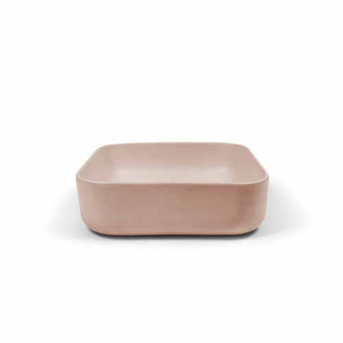 Basin/Bowl Cube Surface Mount UHP Concrete (No P&W) 390L 390W 115H 11Kg (Blush Pink) [270615]