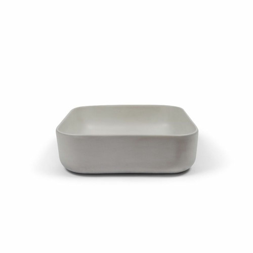 Basin/Bowl Cube Surface Mount UHP Concrete (No P&W) 390L 390W 115H 11Kg (Sky Grey) [270616]