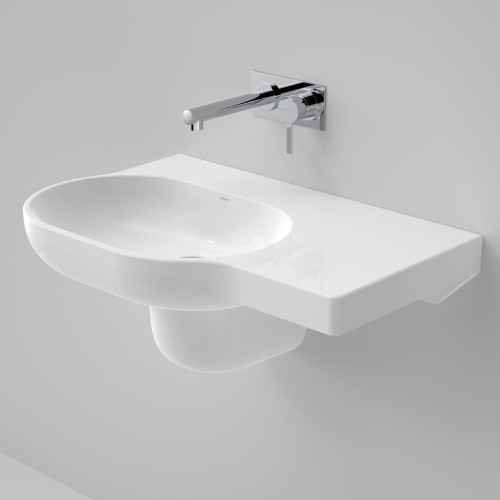 Opal 720 Right Hand Wall Basin with Plug and Waste White 3 Tap Holes [119765]