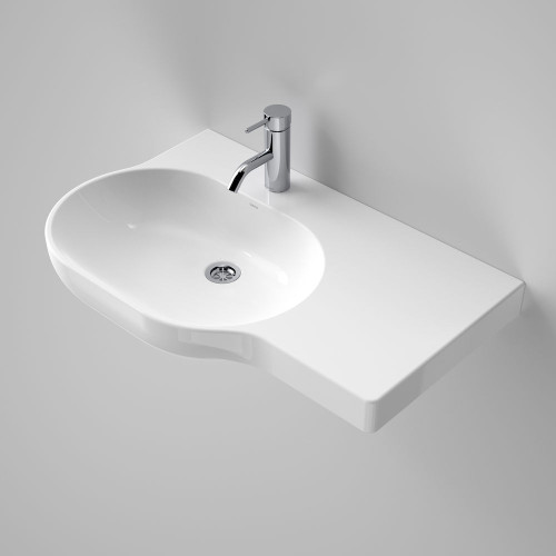Opal 720mm Right Hand Wall Basin with Plug and Waste White 1 Tap Hole [119766]