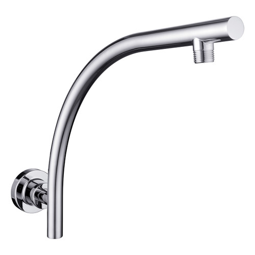 Shower Arm Wall Mount Curved Round Rail Chrome [121474]