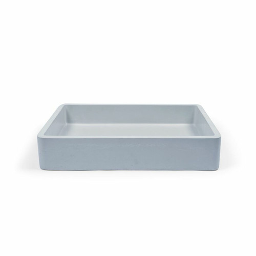 Basin Vesl Rectangle Surface Mount UHP Concrete (No P&W) 595W 395D 115H 18Kg (Powder Blue) [270575]