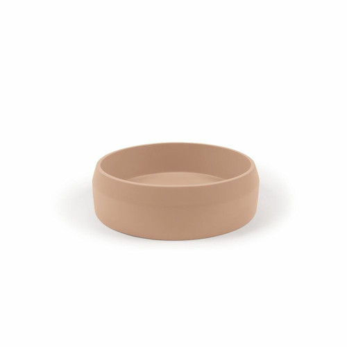 Basin/Bowl Prism Round Surface Mount UHP Concrete (No P&W) 400 DIA 115H 10Kg (Pastel Peach) [270609]