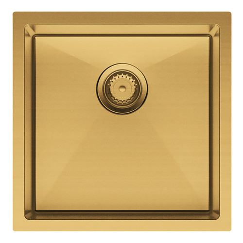 Hana Single Bowl Sink 32L Rugged Brass Inc Sink Protect Top/Undermount 450x450x200mm [271617]