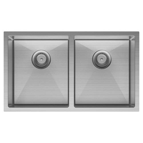 Hana Double Bowl Sink 27L-27L Top/Undermount 760mm x 450mm x 200mm Stainless Steel [271339]