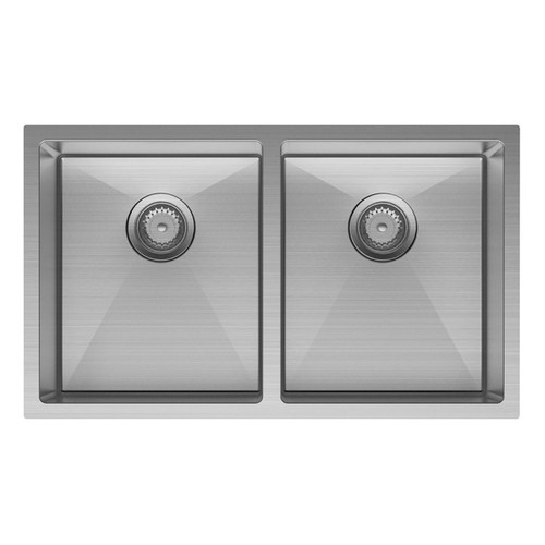 Hana Double Bowl Sink 27L-27L Top/Undermount 760mm x 450mm x 200mm Stainless Steel [271339]