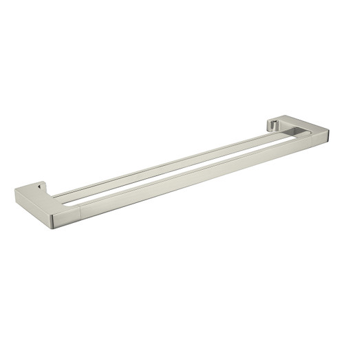 Edge II Double Towel Rail 635mm Brushed Nickel [203012]