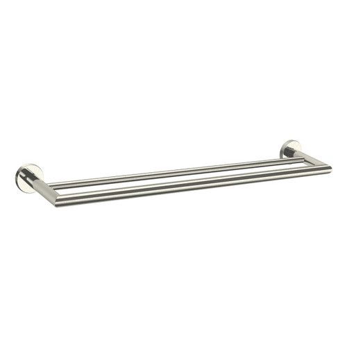 Boston II Double Towel Rail 650mm Brushed Nickel [203020]