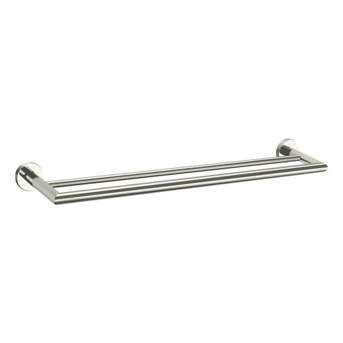 Alpha II Double Towel Rail 850mm Brushed Nickel [203021]
