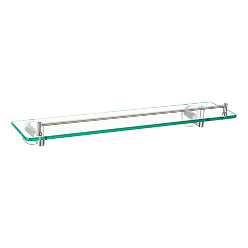 Alpha II Glass Shelf 530mm Brushed Nickel [203025]