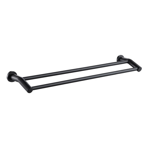 Projix Double Towel Rail 630mm Black [203026]