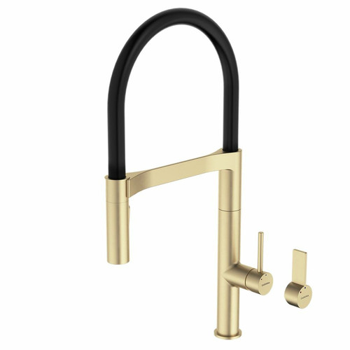 InVogue Pull Down Sink Mixer w/Dual Spray Brushed Brass 6Star [257318]