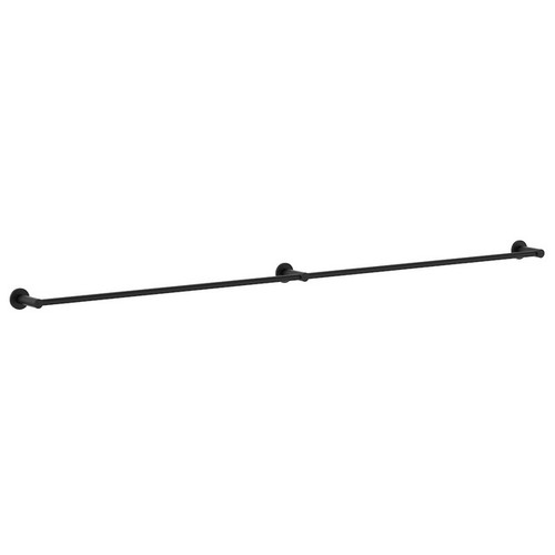 Round Single Towel Rail 1200mm Matte Black [156482]