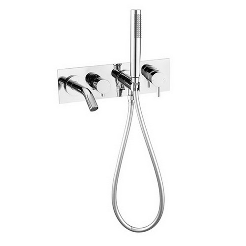 Mecca Wall Bath Mixer with Hand Shower 4Star Chrome [194756]