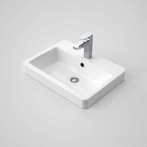 Basa Inset Basin with Overflow White 1 Tap Hole [124734]