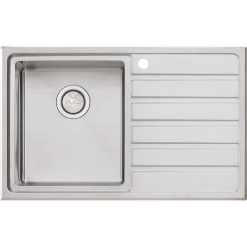 Apollo Single Left Hand Bowl Sink with Drainer 800mm x 500mm 1 Tap Hole [137810]