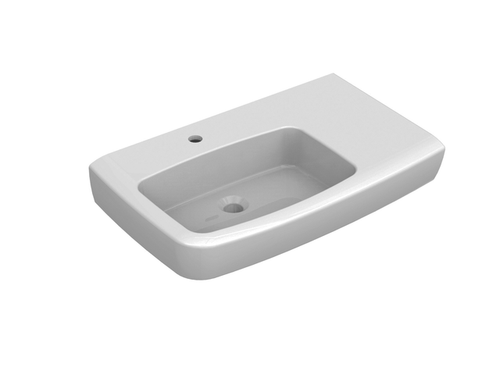 Lucca Right Hand Shelf Basin 750mm x 470mm Chrome Pop-Up Plug & Waste (No Overflow) 1 Tap Hole [198778]