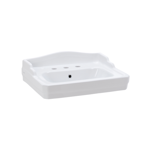 Colonial Wall Basin (Only) with Pop-Up Plug and Waste 610mm x 455mm 3 Tap Holes [198805]