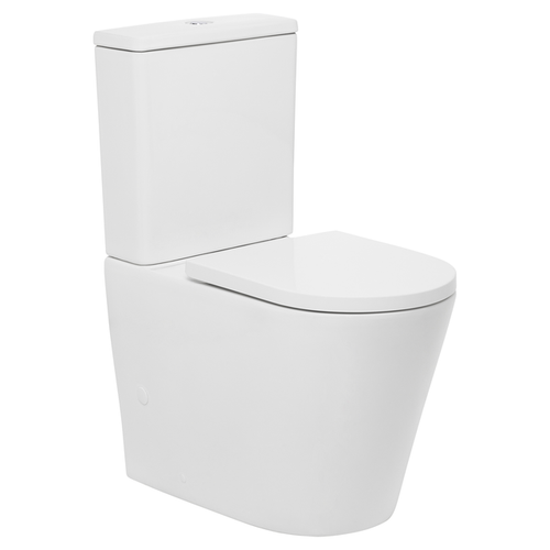 Venezia Close Coupled Flush to Wall Rimless Comfort Suite with Urea Seat White [201024]